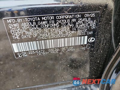 Zdjęcie 12 z 12 samochodu: 2025 LEXUS IS 350 F SPORT VIN:JTHGZ1E2XS5042720 - miniatura
