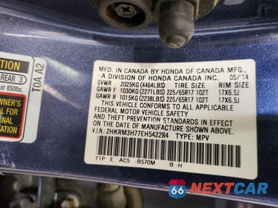 Zdjęcie 14 z 14 samochodu: 2014 HONDA CR-V EXL VIN:2HKRM3H77EH542284 - miniatura