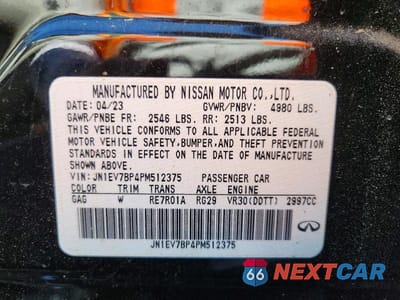 Zdjęcie 12 z 12 samochodu: 2023 INFINITI Q50 LUXE VIN:JN1EV7BP4PM512375 - miniatura