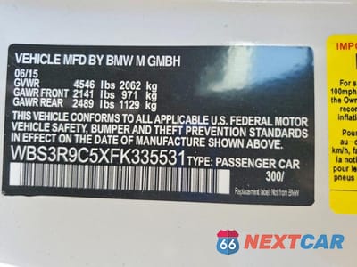 Zdjęcie 12 z 12 samochodu: 2015 BMW M4 VIN:WBS3R9C5XFK335531 - miniatura