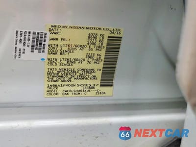 Zdjęcie 12 z 12 samochodu: 2016 NISSAN TITAN XD SV VIN:1N6BA1F40GN509537 - miniatura