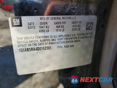 Zdjęcie 12 z 12 samochodu: 2013 CADILLAC ATS LUXURY VIN:1G6AB5RA4D0162391 - miniatura