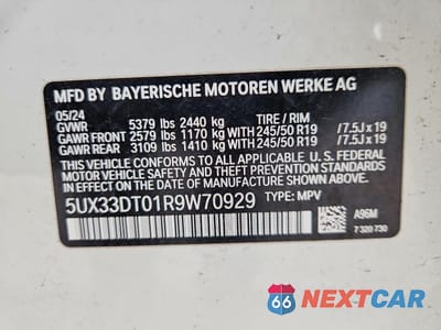Zdjęcie 14 z 14 samochodu: 2024 BMW X4 XDRIVE30I VIN:5UX33DT01R9W70929 - miniatura