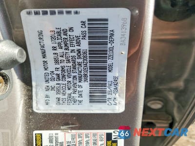 Zdjęcie 12 z 12 samochodu: 2004 TOYOTA COROLLA LE VIN:1NXBR32EX4Z308361 - miniatura