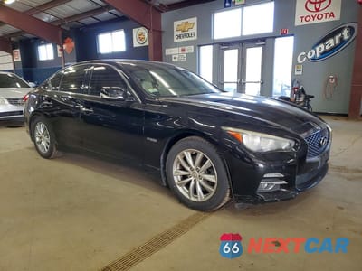 Czwarte zdjęcie samochodu z boku: 2014 INFINITI Q50 HYBRID PREMIUM VIN:JN1AV7AR8EM702243 - miniatura