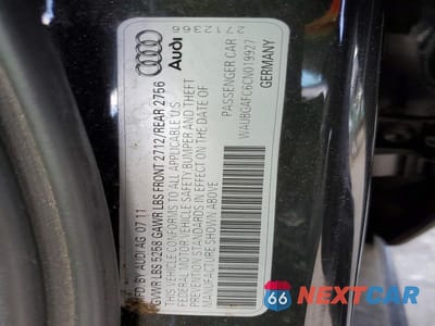 Zdjęcie 12 z 12 samochodu: 2012 AUDI A6 VIN:WAUBGAFC6CN019927 - miniatura