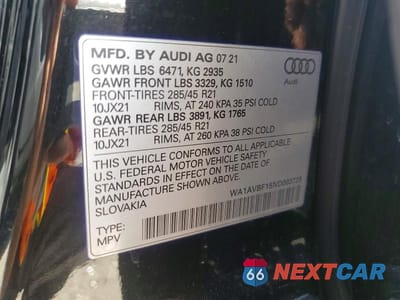 Zdjęcie 13 z 13 samochodu: 2022 AUDI Q8 PREMIUM VIN:WA1AVBF15ND003729 - miniatura