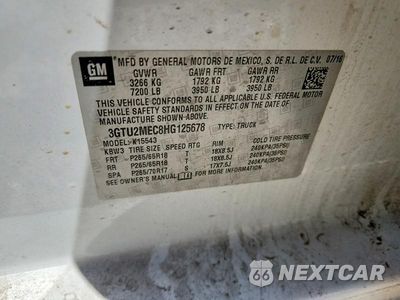 Zdjęcie 12 z 12 samochodu: 2017 GMC SIERRA K1500 SLE VIN:3GTU2MEC8HG125678 - miniatura