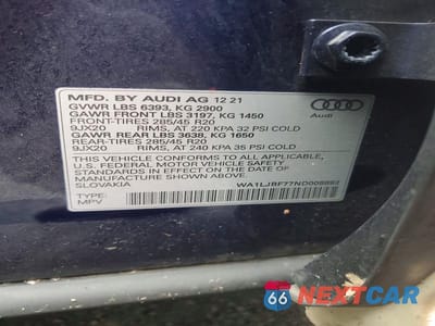 Zdjęcie 12 z 12 samochodu: 2022 AUDI Q7 PREMIUM PLUS VIN:WA1LJBF77ND008892 - miniatura