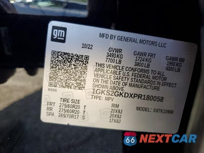 Zdjęcie 13 z 13 samochodu: 2023 GMC YUKON XL K1500 SLT VIN:1GKS2GKDXPR180058 - miniatura