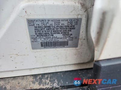 Zdjęcie 12 z 12 samochodu: 2019 NISSAN KICKS S VIN:3N1CP5CU2KL471158 - miniatura