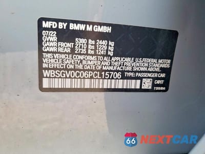 Zdjęcie 12 z 12 samochodu: 2023 BMW M8 VIN:WBSGV0C06PCL15706 - miniatura