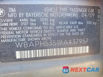 Zdjęcie 12 z 12 samochodu: 2009 BMW 328 I SULEV VIN:WBAPH53519A437957 - miniatura