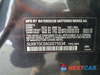 Zdjęcie 13 z 13 samochodu: 2016 BMW X5 XDR40E VIN:5UXKT0C56G0S75534 - miniatura