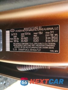 Zdjęcie 12 z 12 samochodu: 2024 HYUNDAI SANTA FE CALLIGRAPHY VIN:5NMP54GL1RH067517 - miniatura