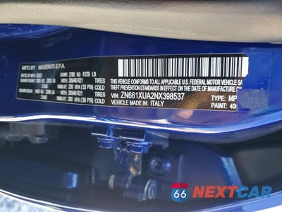 Zdjęcie 13 z 13 samochodu: 2022 MASERATI LEVANTE BASE VIN:ZN661XUA2NX398537 - miniatura