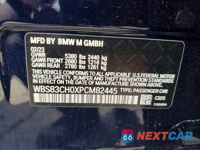 Zdjęcie 13 z 13 samochodu: 2023 BMW M5 VIN:WBS83CH0XPCM82445 - miniatura