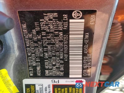 Zdjęcie 12 z 12 samochodu: 2012 TOYOTA CAMRY LE VIN:4T4BF1FK9CR167252 - miniatura