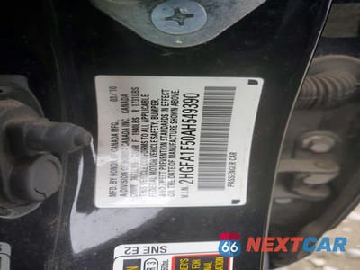 Zdjęcie 12 z 12 samochodu: 2010 HONDA CIVIC LX VIN:2HGFA1F50AH549390 - miniatura