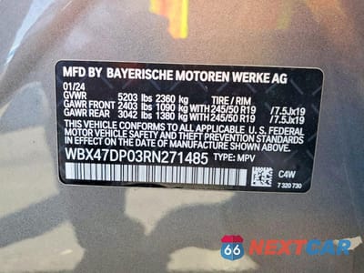 Zdjęcie 14 z 14 samochodu: 2024 BMW X3 SDRIVE30I VIN:WBX47DP03RN271485 - miniatura