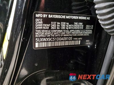 Zdjęcie 13 z 13 samochodu: 2013 BMW X3 XDRIVE28I VIN:5UXWX9C51D0A09105 - miniatura