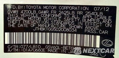 Zdjęcie 10 z 11 samochodu: 2013 LEXUS ES 350 BASE VIN:JTHBK1GG5D2008034 - miniatura