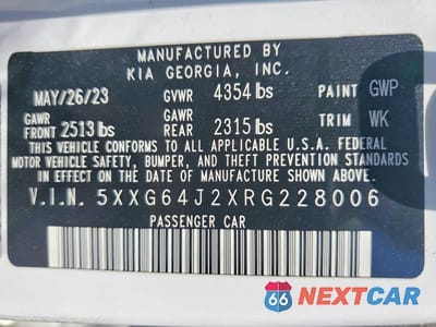 Zdjęcie 13 z 13 samochodu: 2024 KIA K5 GT-LINE VIN:5XXG64J2XRG228006 - miniatura