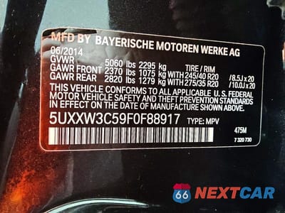 Zdjęcie 13 z 13 samochodu: 2015 BMW X4 XDRIVE28I VIN:5UXXW3C59F0F88917 - miniatura