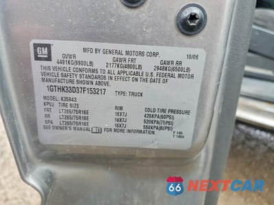 Zdjęcie 14 z 14 samochodu: 2007 GMC NEW SIERRA K3500 VIN:1GTHK33D37F153217 - miniatura