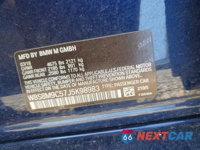 Zdjęcie 12 z 12 samochodu: 2018 BMW M3 VIN:WBS8M9C57J5K98983 - miniatura
