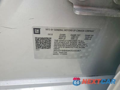 Zdjęcie 12 z 12 samochodu: 2019 CHEVROLET IMPALA LS VIN:2G11Y5SA5K9102167 - miniatura