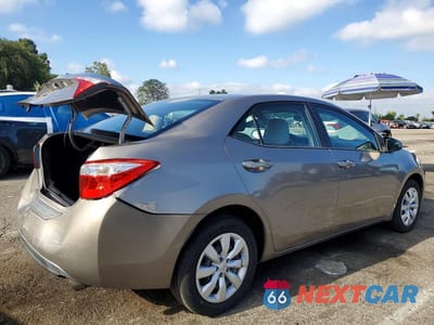 Trzecie zdjęcie samochodu z tyłu: 2014 TOYOTA COROLLA LE VIN:5YFBURHE0EP171006 - miniatura