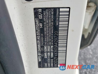 Zdjęcie 12 z 12 samochodu: 2018 MERCEDES-BENZ E 300 4MATIC VIN:WDDZF4KB0JA429720 - miniatura