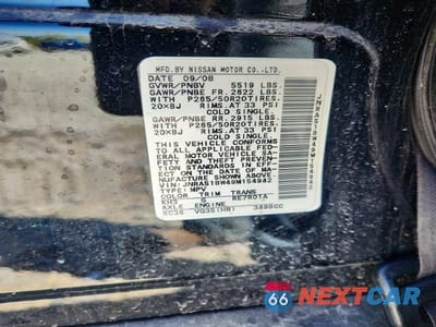 Zdjęcie 14 z 14 samochodu: 2009 INFINITI FX35 BASE VIN:JNRAS18W49M154942 - miniatura