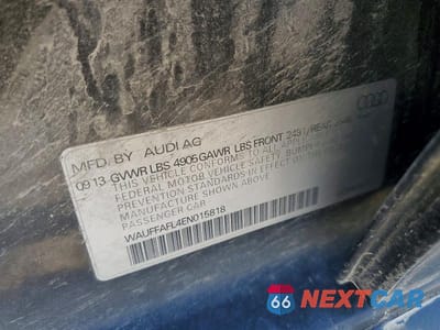 Zdjęcie 12 z 12 samochodu: 2014 AUDI A4 PREMIUM PLUS VIN:WAUFFAFL4EN015818 - miniatura
