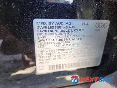 Zdjęcie 12 z 12 samochodu: 2018 AUDI Q5 PREMIUM PLUS VIN:WA1BNAFY6J2200961 - miniatura