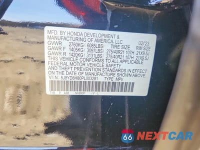 Zdjęcie 12 z 12 samochodu: 2023 ACURA MDX TYPE S ADVANCE VIN:5J8YD8H80PL003281 - miniatura