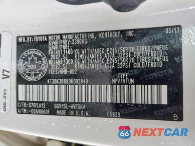 Zdjęcie 13 z 13 samochodu: 2013 TOYOTA VENZA LE VIN:4T3BK3BB8DU092849 - miniatura