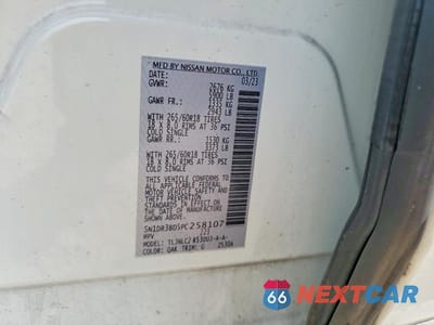 Zdjęcie 13 z 13 samochodu: 2023 NISSAN PATHFINDER SV VIN:5N1DR3BD5PC258107 - miniatura