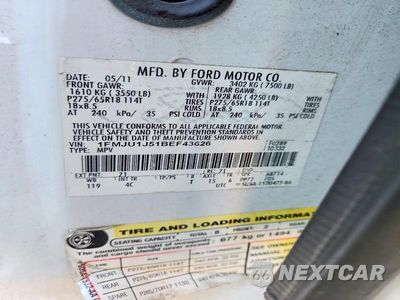 Zdjęcie 13 z 13 samochodu: 2011 FORD EXPEDITION XLT VIN:1FMJU1J51BEF43626 - miniatura