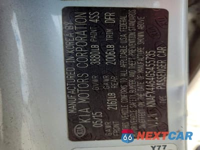 Zdjęcie 12 z 12 samochodu: 2016 KIA FORTE LX VIN:KNAFX4A64G5455735 - miniatura
