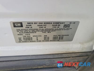 Zdjęcie 13 z 13 samochodu: 2020 BUICK ENCORE PREFERRED VIN:KL4CJASB0LB326270 - miniatura