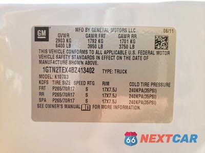 Zdjęcie 12 z 12 samochodu: 2011 GMC SIERRA K1500 VIN:1GTN2TEX4BZ413402 - miniatura