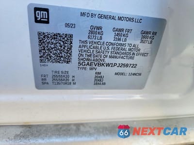 Zdjęcie 13 z 13 samochodu: 2023 BUICK ENCLAVE PREMIUM VIN:5GAEVBKW1PJ259722 - miniatura
