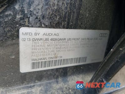 Zdjęcie 12 z 12 samochodu: 2013 AUDI A4 PREMIUM PLUS VIN:WAUHFAFL1DN038139 - miniatura