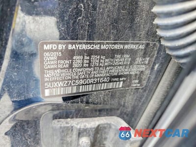 Zdjęcie 13 z 13 samochodu: 2016 BMW X3 SDRIVE28I VIN:5UXWZ7C59G0R31640 - miniatura