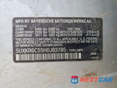 Zdjęcie 13 z 13 samochodu: 2017 BMW X5 XDRIVE50I VIN:5UXKR6C55H0J83785 - miniatura