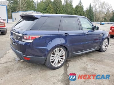 Trzecie zdjęcie samochodu z tyłu: 2017 LAND ROVER RANGE ROVER SPORT HSE VIN:SALWR2FV0HA130034 - miniatura