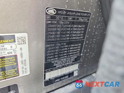 Zdjęcie 13 z 13 samochodu: 2019 LAND ROVER RANGE ROVER SPORT HSE VIN:SALWR2RU0KA875540 - miniatura