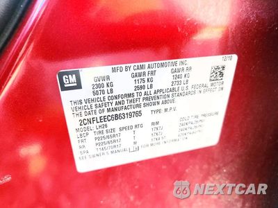 Zdjęcie 13 z 13 samochodu: 2011 CHEVROLET EQUINOX LT VIN:2CNFLEEC6B6319765 - miniatura